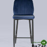 Стул полубарный Лоренс велюр синий
