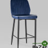 Стул полубарный Лоренс велюр синий