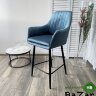 Полубарный стул Роден Blitz 19 Пепельно-синий, велюр (H=65cm)