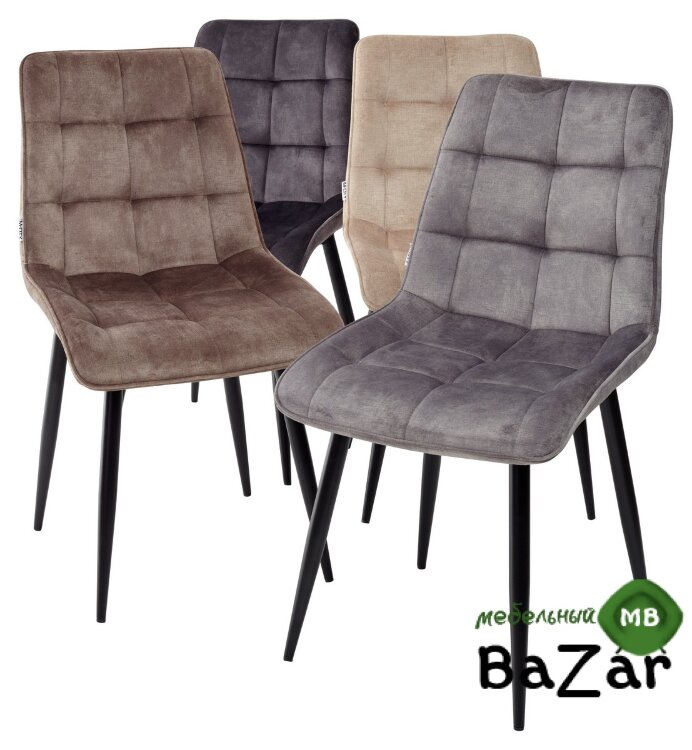 Стул CHIC PK6015-02 (VBP202) античный темно-серый, велюр