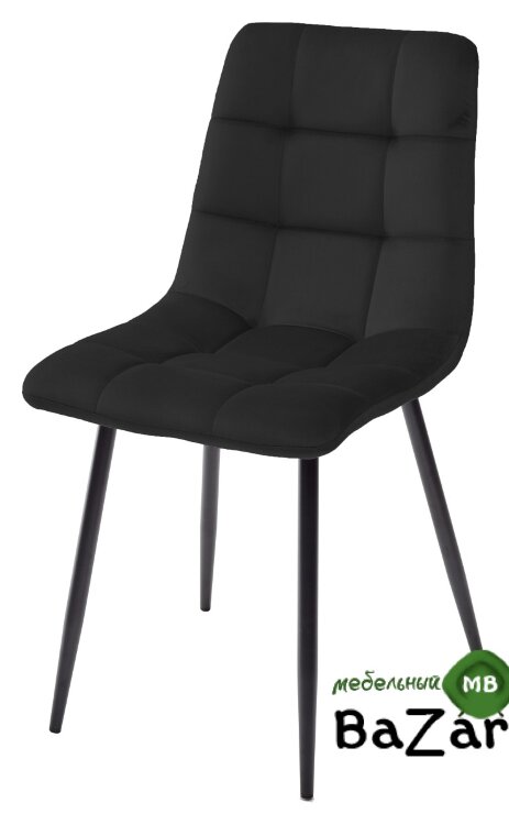 Стул CHILLI BLUVEL-19 BLACK, велюр
