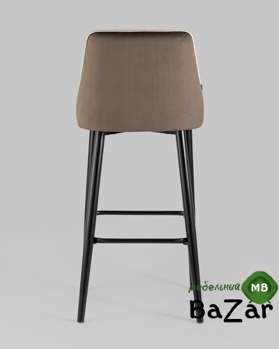 Стул барный Коби велюр коричневый