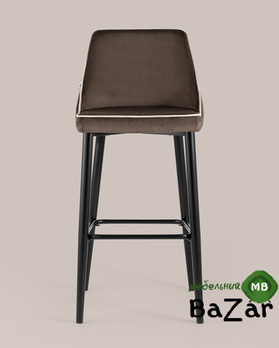 Стул барный Коби велюр коричневый