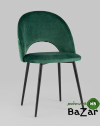 Стул Меган велюр с ромбами зеленый Стул Меган велюр с ромбами зеленый