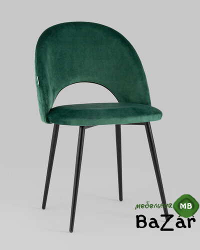 Стул Меган велюр с ромбами зеленый Стул Меган велюр с ромбами зеленый