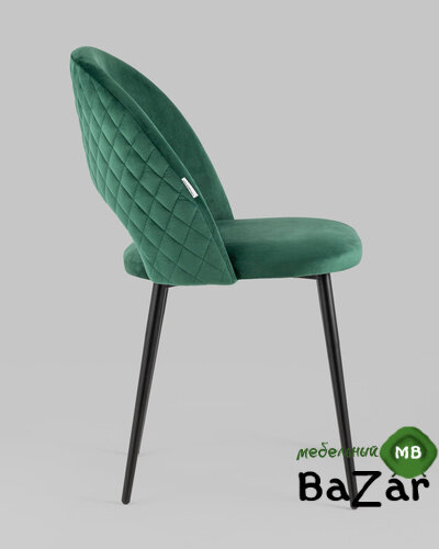 Стул Меган велюр с ромбами зеленый Стул Меган велюр с ромбами зеленый