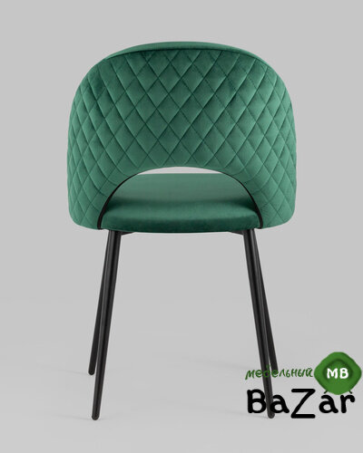Стул Меган велюр с ромбами зеленый Стул Меган велюр с ромбами зеленый