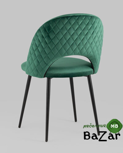 Стул Меган велюр с ромбами зеленый Стул Меган велюр с ромбами зеленый