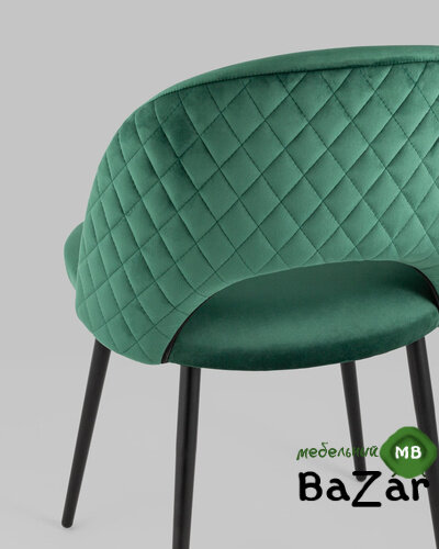 Стул Меган велюр с ромбами зеленый Стул Меган велюр с ромбами зеленый