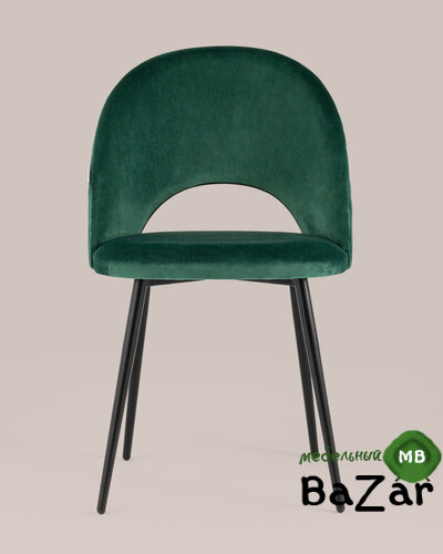 Стул Меган велюр с ромбами зеленый Стул Меган велюр с ромбами зеленый
