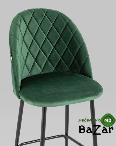 Стул полубарный Марсель велюр зеленый Стул полубарный Марсель велюр зеленый