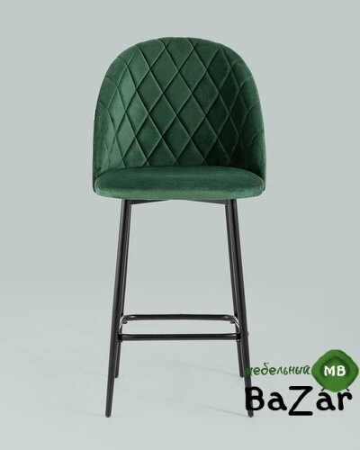 Стул полубарный Марсель велюр зеленый Стул полубарный Марсель велюр зеленый