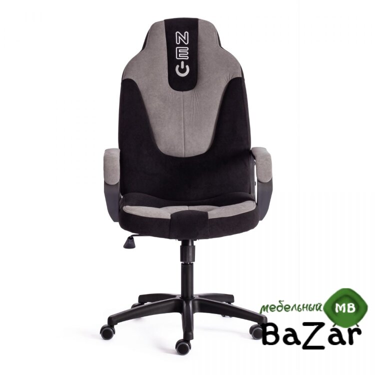 Кресло NEO 2 флок черный/серый