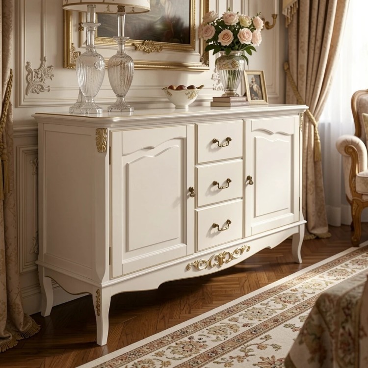 Комод широкий 3 ящика + 2 распашных фасада В403G