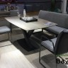 Скамья MALDEN GREY, ткань + экокожа