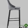 Стул барный Коби велюр серый