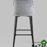 Стул барный Коби велюр серый