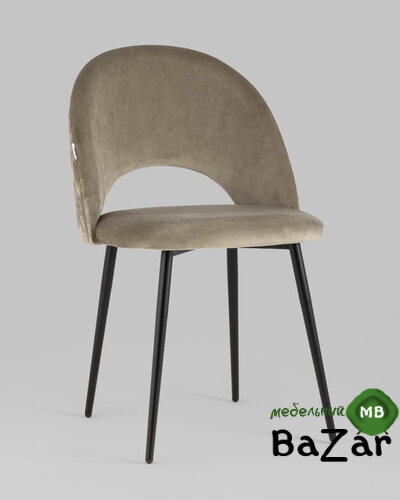Стул Меган велюр с ромбами капучино Стул Меган велюр с ромбами капучино
