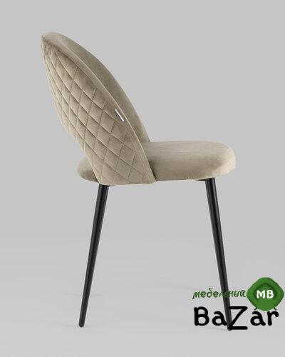 Стул Меган велюр с ромбами капучино Стул Меган велюр с ромбами капучино