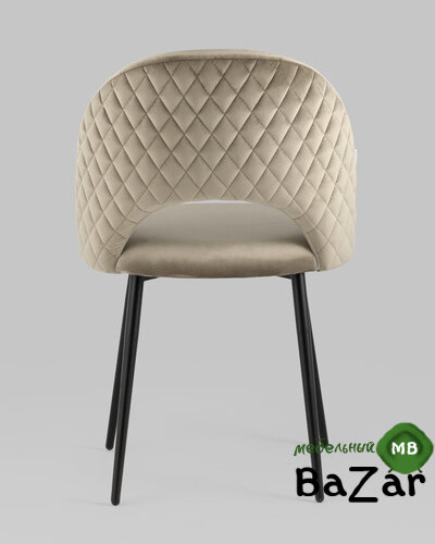 Стул Меган велюр с ромбами капучино Стул Меган велюр с ромбами капучино
