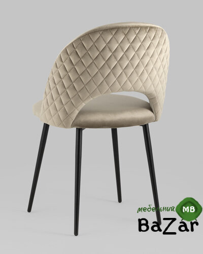 Стул Меган велюр с ромбами капучино Стул Меган велюр с ромбами капучино