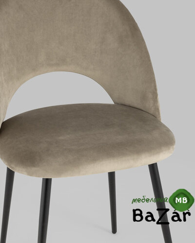Стул Меган велюр с ромбами капучино Стул Меган велюр с ромбами капучино