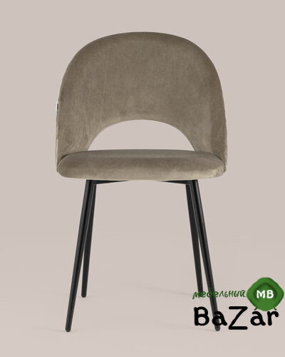 Стул Меган велюр с ромбами капучино Стул Меган велюр с ромбами капучино