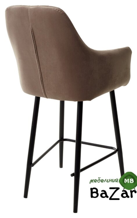 Полубарный стул Роден Premier 09 Серо-коричневый, велюр (H=65cm)