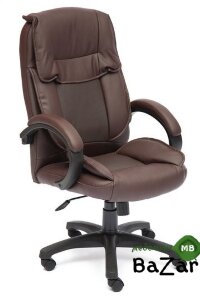 Кресло OREON кож/зам коричневый перфорированный