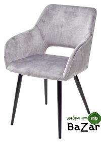 Стул ALLY VBP-203 античный серебристо-серый/черный каркас