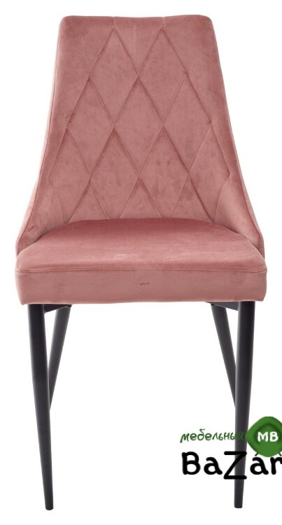 Стул NEPAL BLUVEL-52 PINK/ черный каркас, велюр