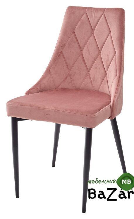 Стул NEPAL BLUVEL-52 PINK/ черный каркас, велюр