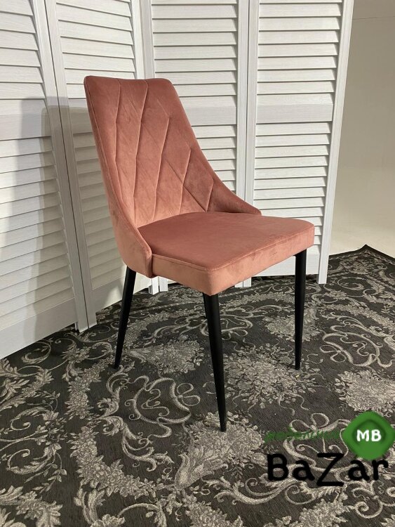 Стул NEPAL BLUVEL-52 PINK/ черный каркас, велюр