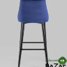Стул барный Коби велюр синий