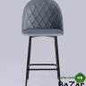 Стул полубарный Марсель велюр серый