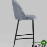 Стул полубарный Марсель велюр серый