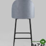 Стул полубарный Марсель велюр серый