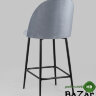 Стул полубарный Марсель велюр серый