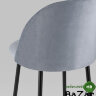 Стул полубарный Марсель велюр серый