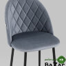 Стул полубарный Марсель велюр серый