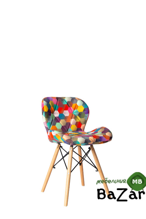 Стул Turin в стиле Eames цветной дождь/ткань