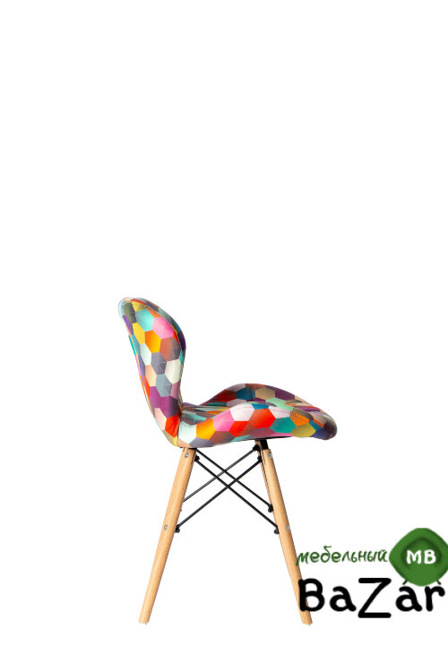 Стул Turin в стиле Eames цветной дождь/ткань