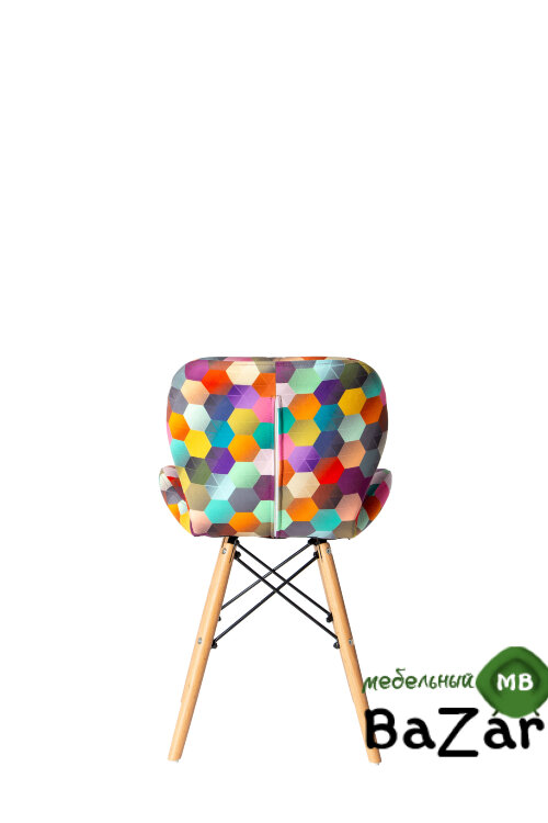 Стул Turin в стиле Eames цветной дождь/ткань