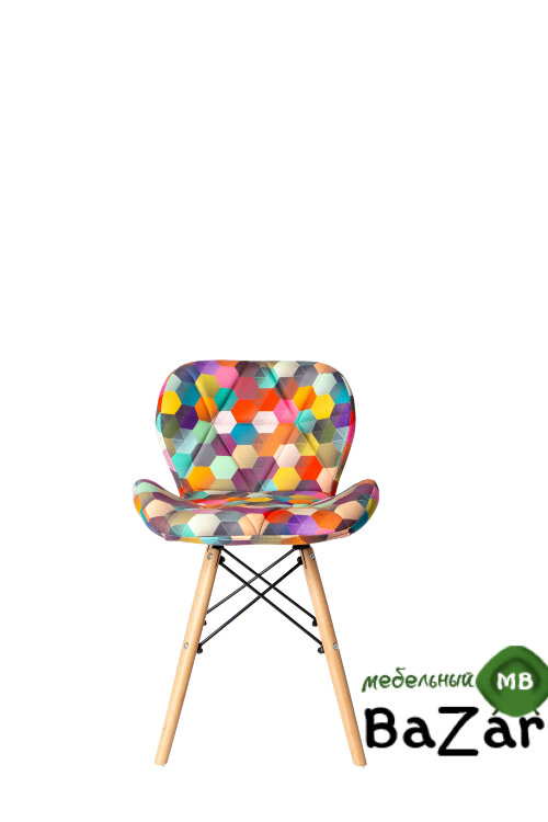 Стул Turin в стиле Eames цветной дождь/ткань