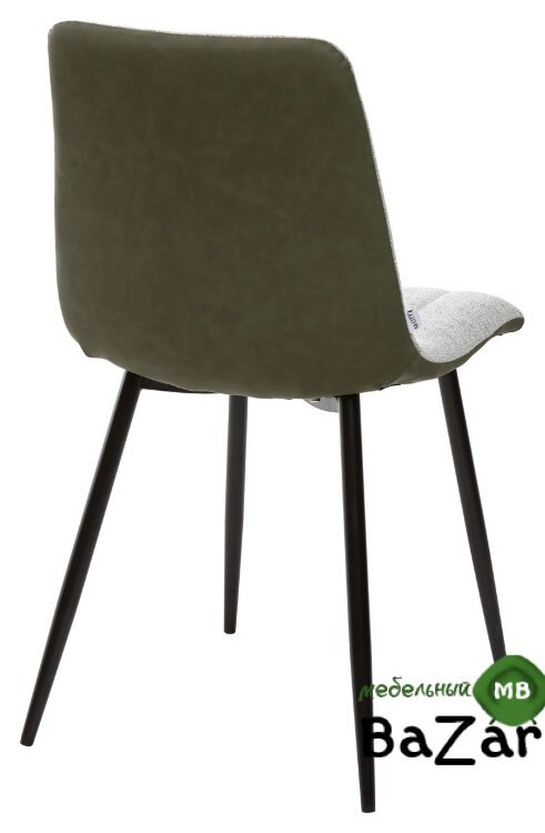 Стул DUBLIN FC-01 светло-серый меланж/RU-04 экокожа хаки Стул DUBLIN FC-01 светло-серый меланж/RU-04 экокожа хаки