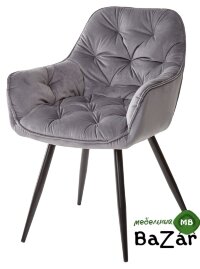 Стул MALTA BLUVEL-14 GREY, велюр