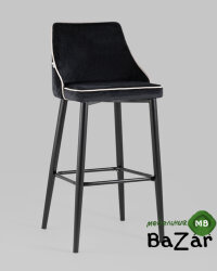 Стул барный Коби велюр черный