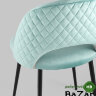 Стул Меган велюр с ромбами пыльно-голубой Стул Меган велюр с ромбами пыльно-голубой