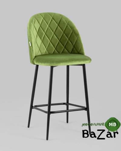 Стул полубарный Марсель велюр травяной