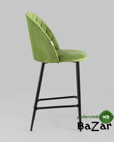 Стул полубарный Марсель велюр травяной
